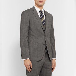 HUGO HUGO BOSS Puppytooth Wool Suit Jacket Blazer Gray Size 36S